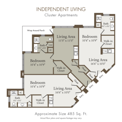Independent Living - Cluster Apartments - Retirement homes at Holly Hall in Houston. TX