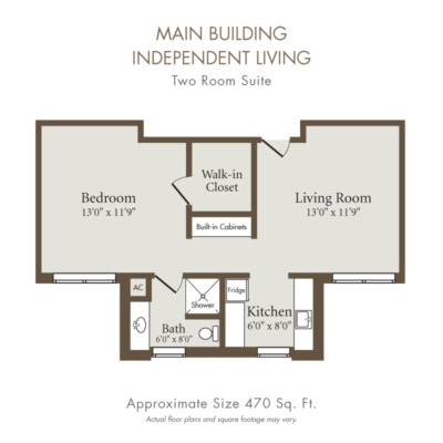 Independent Living - Two Room Suite - Holly Hall, Houston, Texas