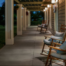 Photo Gallery Comfortable Outdoor Seating - Holly Hall - Senior Apartments Independent Living